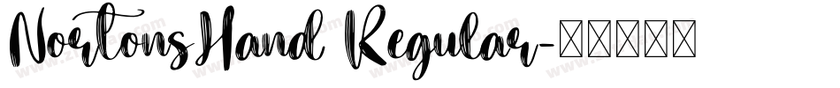 NortonsHand Regular字体转换
